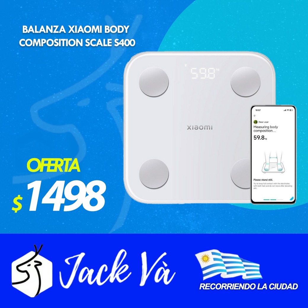 Electrodomestico-balanza xiaomi body composition scale s400-1 - Belleza y Cuidado